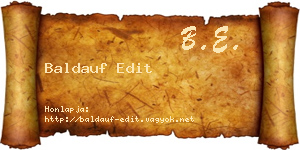 Baldauf Edit névjegykártya
